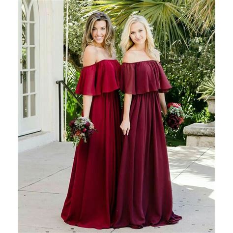 burgundy bridesmaid dresses in summer.